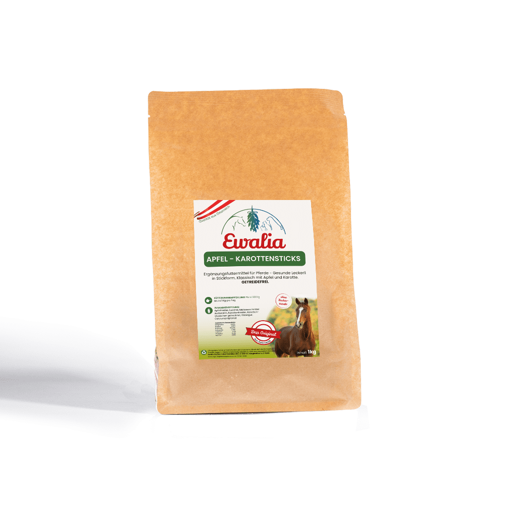 Ewalia Pferdeleckerli stehend Apfel-Karottensticks