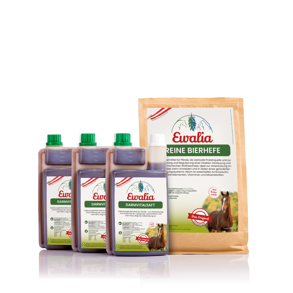 3L Darmvitalsaft + 800g Reine Bierhefe für Pferde